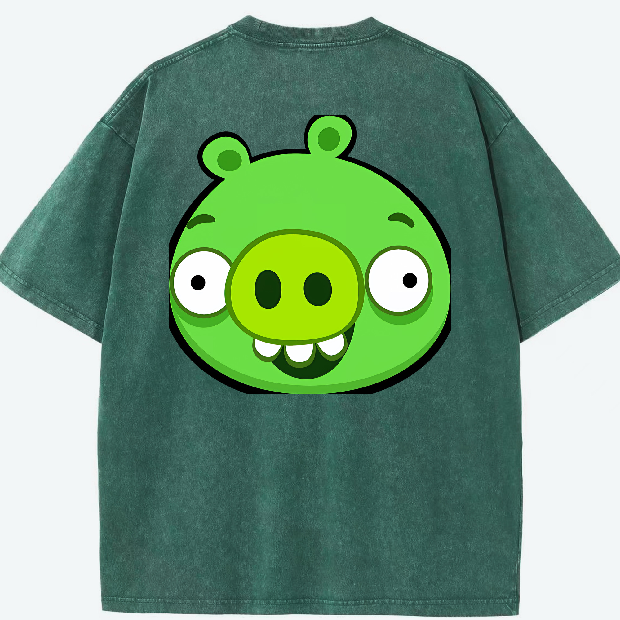 （画像用） Angry Birds アングリーバード 綿100% ヴィンテージ風 半袖Tシャツ（背面プリント）
